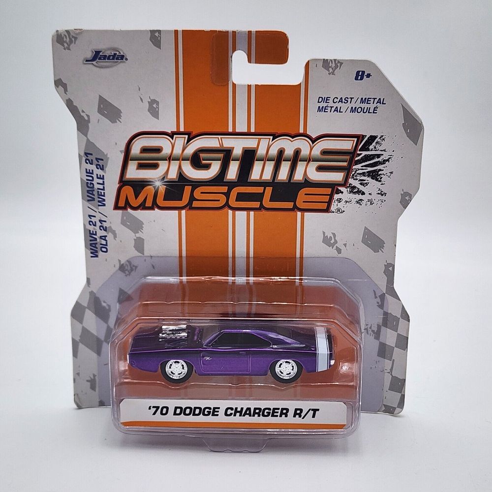 Jada Toys '70 Purple Dodge Charger R/T Big Time Muscle Wave 21 1:64 Diecast New